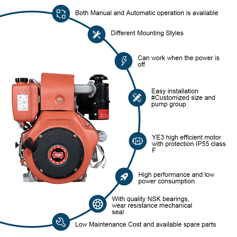 Pret motor diesel cu un singur cilindru racit cu aer